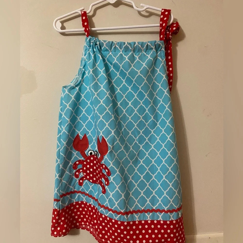 Boutique Red Crab Pillowcase Dress
